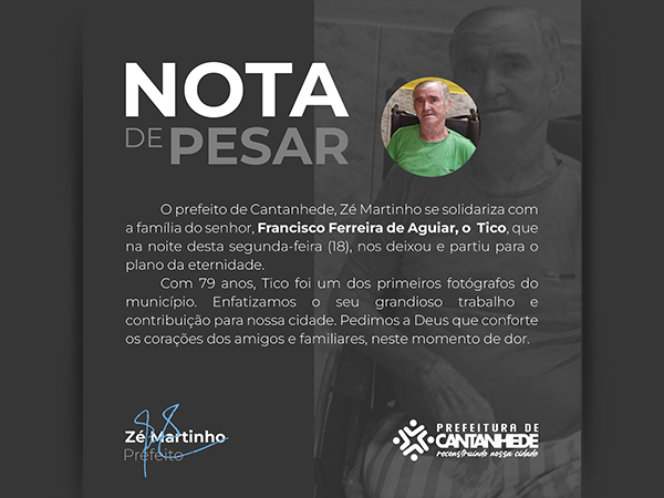 NOTA DE PESAR - Francisco Ferreira de Aguiar