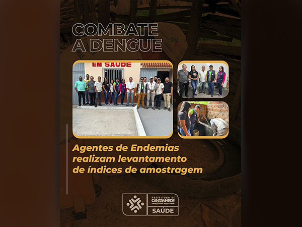 COMBATE A DENGUE: AGENTES DE ENDEMIAS REALIZAM LEVANTAMENTO DE ÍNDICES DE AMOSTRAGEM