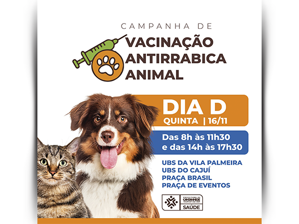 ?? DIA D | VACINAÇÃO ANTIRRÁBICA