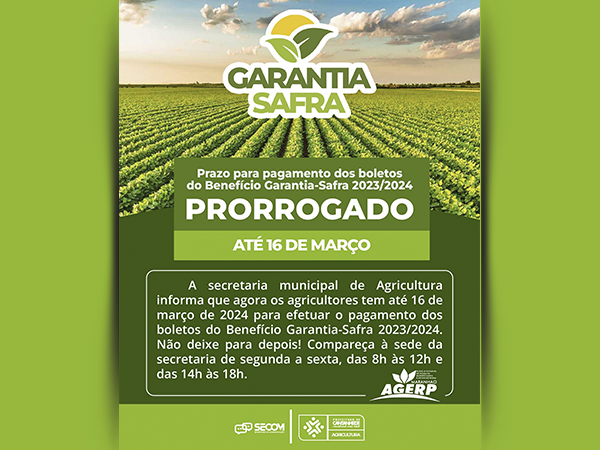 GARANTIA SAFRA PRORROGADO