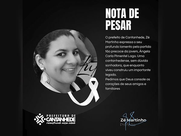 NOTA DE PESAR - ÂNGELA CARLA