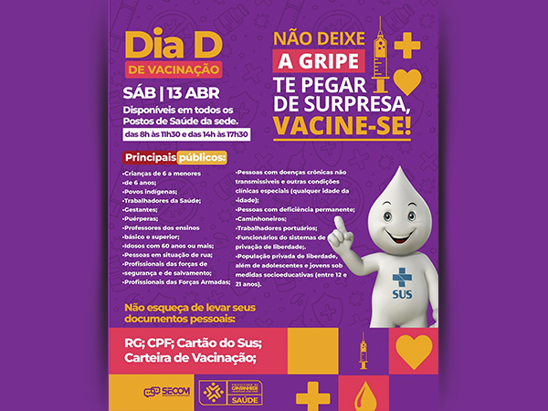 ?? NÃO DEIXE A GRIPE TE PEGAR DE SURPRESA, VACINE-SE!